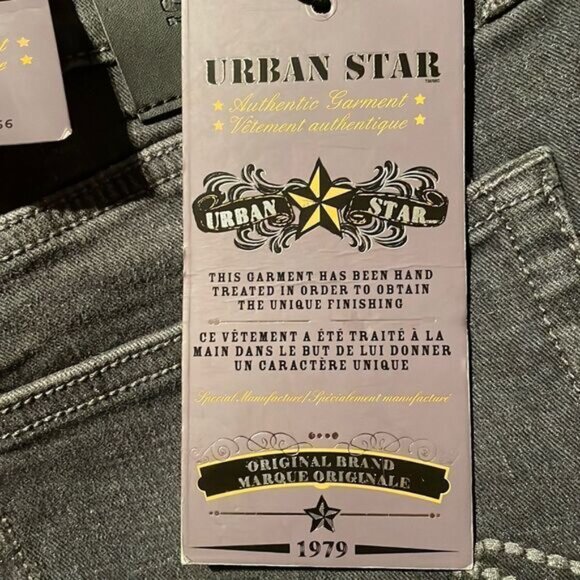NWT Men's Urban Star Jeans Relaxed Fit Straight Gray 40 x 31 - Picture 5 of 6